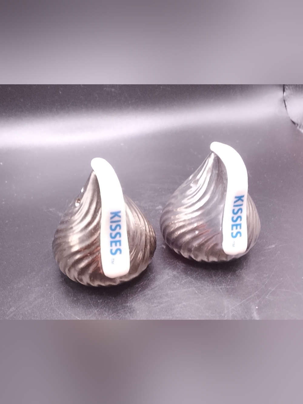 Hershey's Kisses Silver Novelty Ceramic Salt & Pepper Shakers Set, 2 Piece